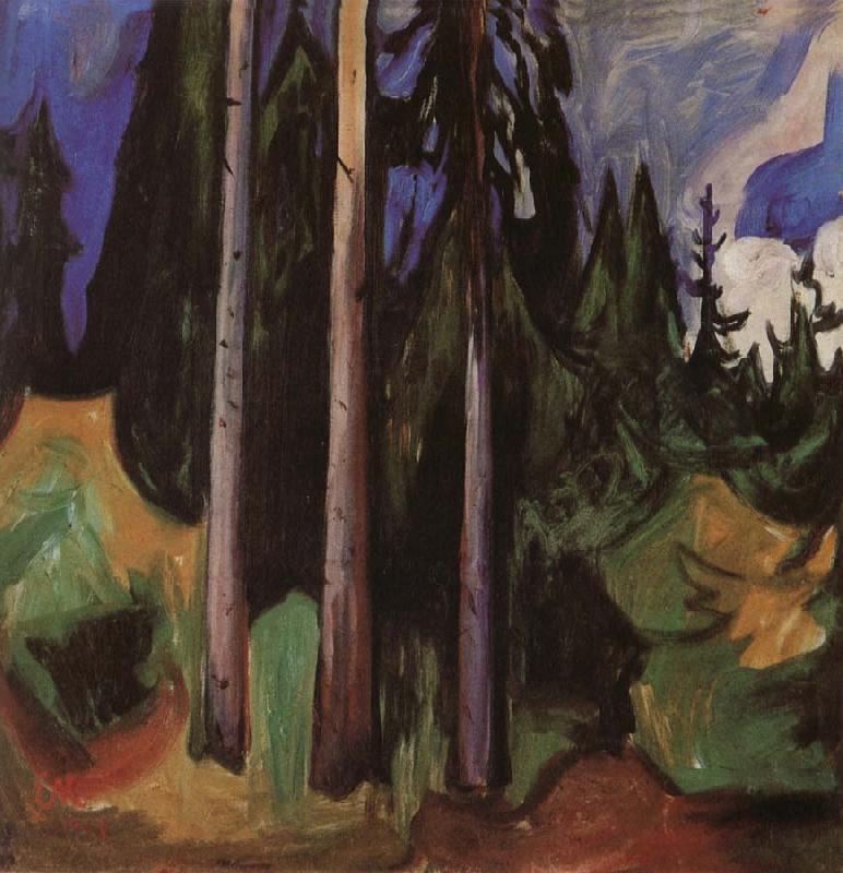 Edvard Munch Forest oil painting picture
